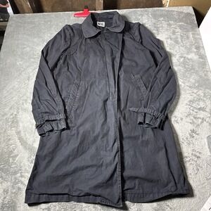 Diesel Double Breasted Trench Coat Retro Smart Streampunk‎ Black Size M Grunge
